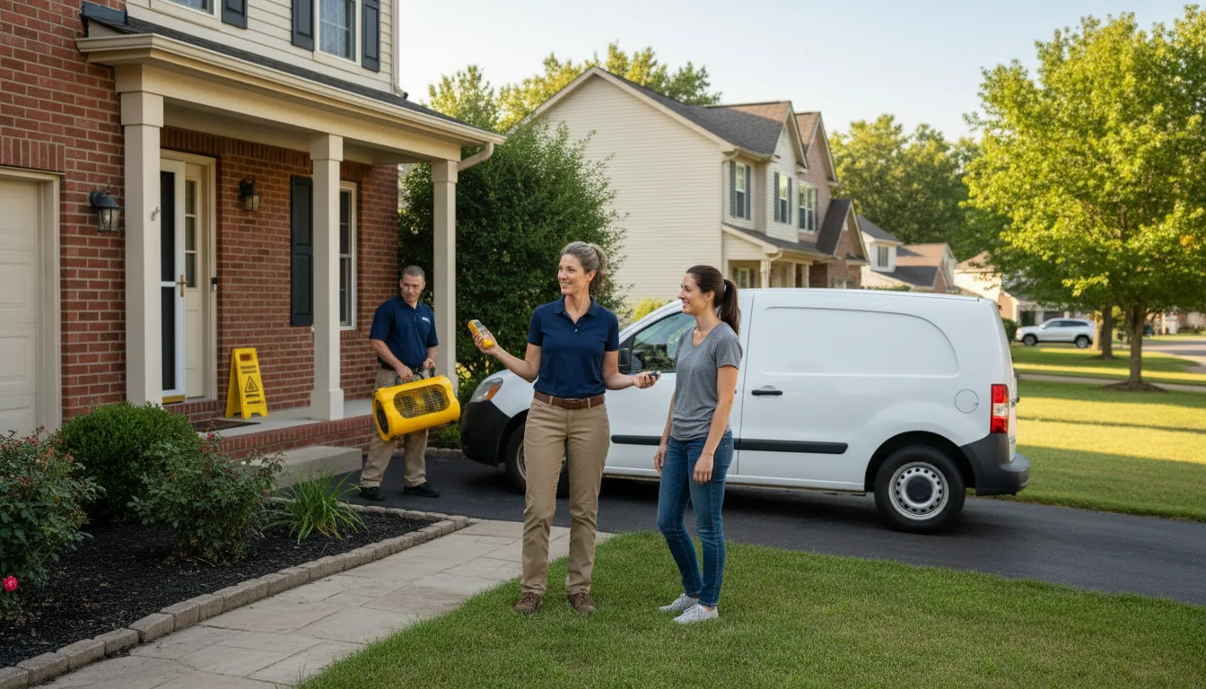 Residential water damage restoration in Dupont, CO